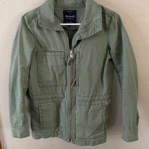 Madewell Olive Green Utility Surplus cotton chore jacket women’s size XS Grunge